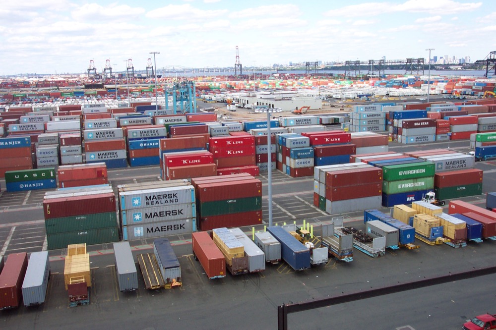 Shipping containers at port — Mexican whisky export markets